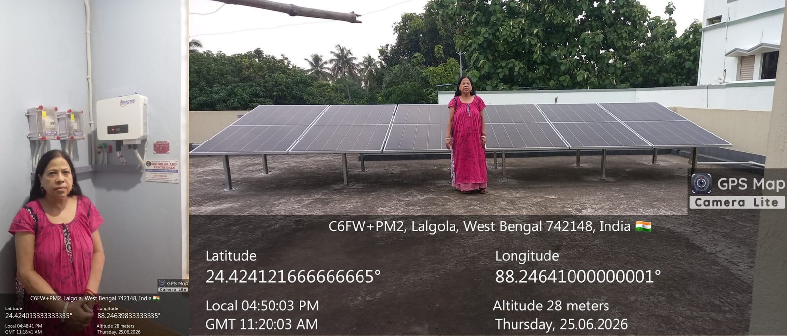 Roof Top Solar Plant Capacity Approved by Discom: 3.600 kWp 